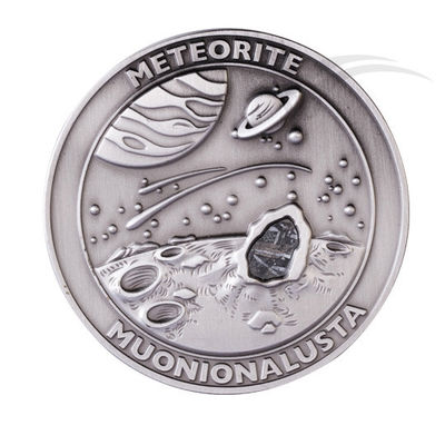 Meteorite viaggiante nello spazio Muonionalusta Moneta metallica da collezione 40mm Dio rame