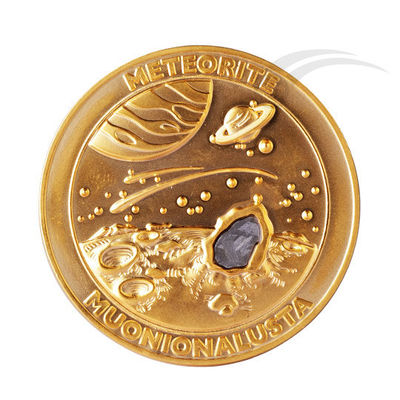 Meteorite viaggiante nello spazio Muonionalusta Moneta metallica da collezione 40mm Dio rame