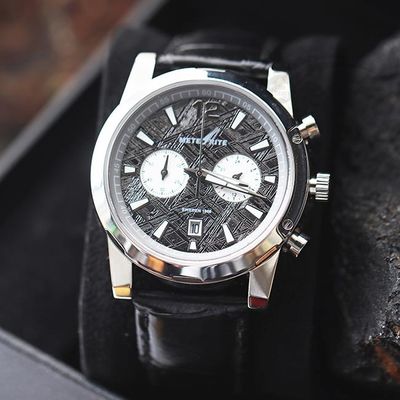Sport Style Mens Meteorite Watch 30mm Meteorite Dial Gun Placcato Cristallo Zaffiro