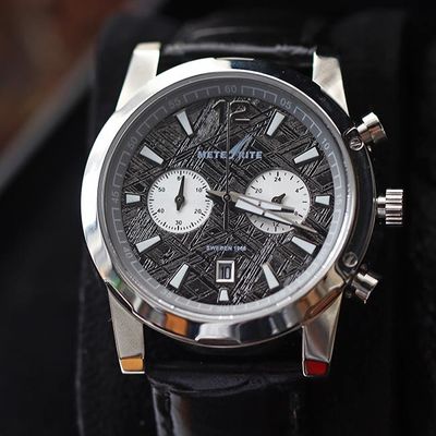 Sport Style Mens Meteorite Watch 30mm Meteorite Dial Gun Placcato Cristallo Zaffiro