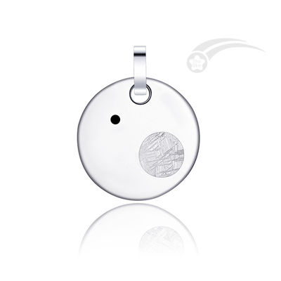 Cosmos Mens Meteorite Pendente Gioielli In Acciaio Inossidabile Pendente Rotondo Unisex
