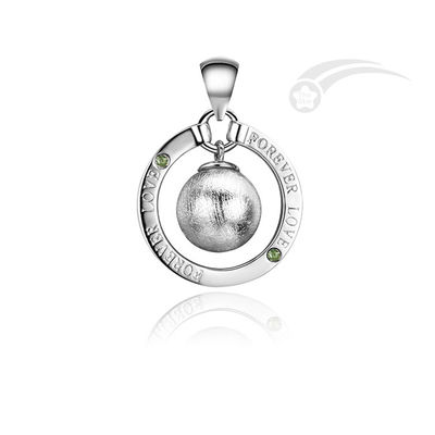 Forever Love Meteorite 925 Sterling Silver Pendant Mobile Meteorite Bead