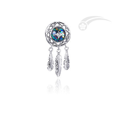 Meteorite Chips Galaxy Jewelry Silver Charm Collection Dreamcatcher Pendente