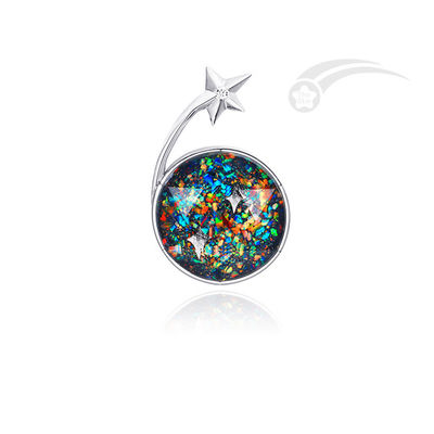 Stagno di David in argento 20mm Meteorite Galaxy