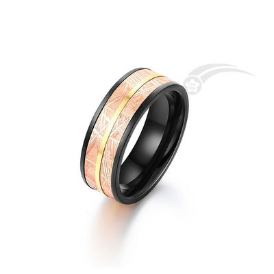 Anello di meteore 8 mm due file in 2 toni