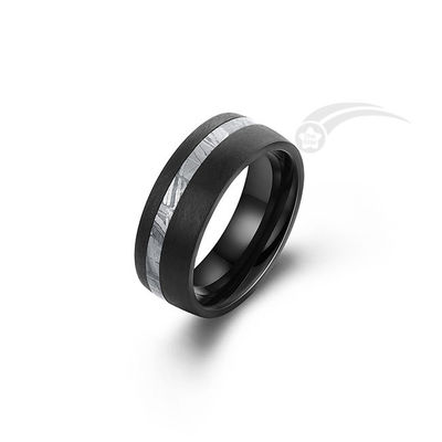 Anello di meteore di tungsteno Anello nuziale con anello di meteore di 2 mm