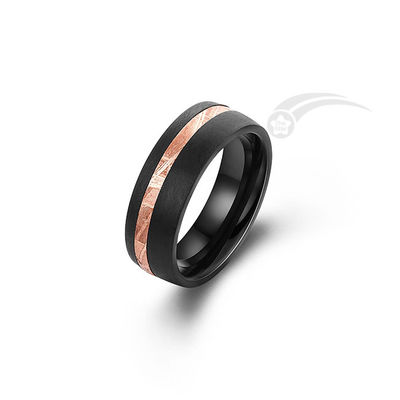 Anello di meteore di tungsteno Anello nuziale con anello di meteore di 2 mm
