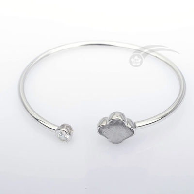 Braccialetto in forma di trifoglio femminile di meteoriti veri 925 braccialetti in argento sterling