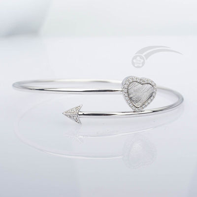 Muonionalusta Meteorite Bracelet Cuore di Cupido Arrow Bracelet 58mm di diametro