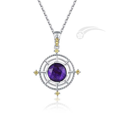 Ruota della Vita Meteorite 925 Sterling Silver Pendant 8mm Star