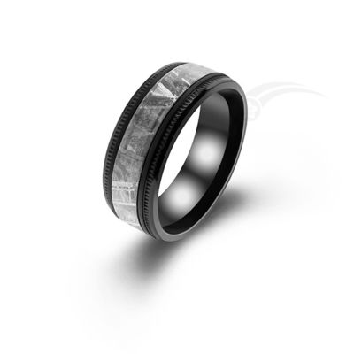 Dimensioni personalizzate Nere di matrimonio in tungsteno nero semplici e classici