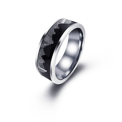 OEM Starry Night Mens Meteorite Ring Wedding Band Un simbolo celeste dell'amore