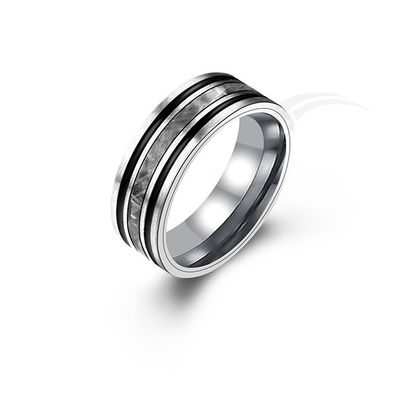 Alta Durabilità Anello di Meteoriti di Tungsteno Stile Contemporaneo E Conciso