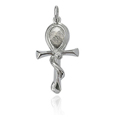 6*9 lacrima goccia meteorite di ferro 925 Sterling Silver Croce Pendente fatto a mano